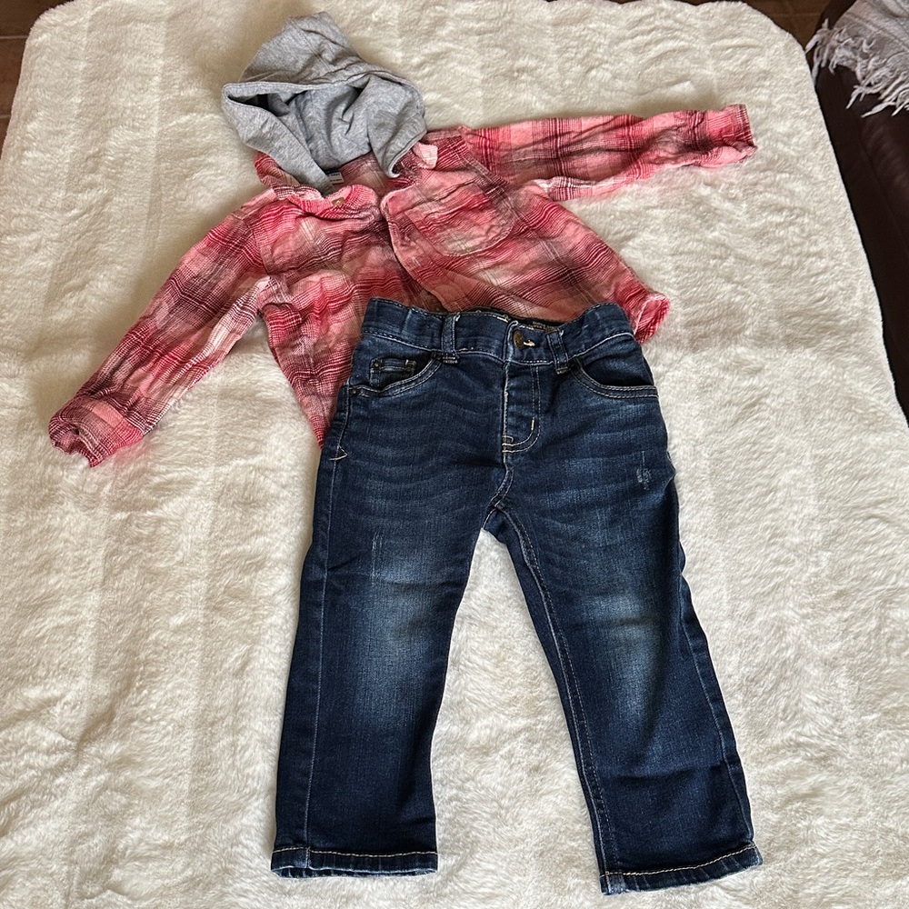 Old Navy Cat & Jack 2T Stylish Kids Denim Jeans Set